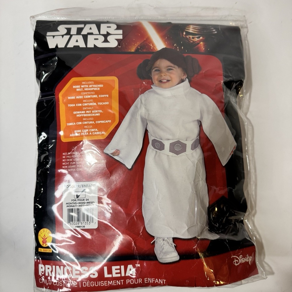 Disney Star Wars Princess Leia Baby Costume Child Toddler 24mo Officially Lic